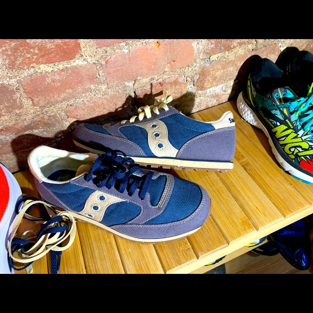 Saucony mens Jazz Low Pro Vegan Sneaker Navy 8.5